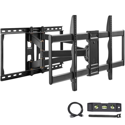 VEVOR Full Motion TV Mount Fits for Most 37-90 inch TVs, Swivel Tilt Adjustment TV Wall Mount Bracket, Max VESA 600x400mm, Holds up to 165 lbs