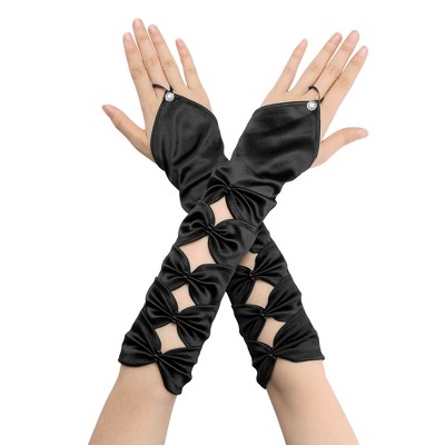INSPIRE CHIC Women's Fingerless Elbow Length Hollow Out Gloves 1 Pair