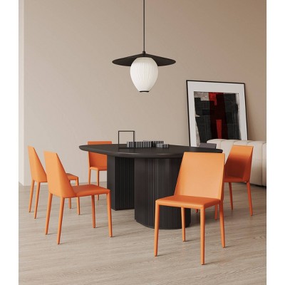 Set of 2 Paris Saddle Leather Dining Chairs - Manhattan Comfort