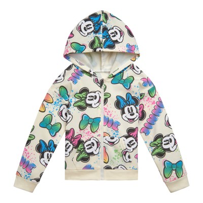 Disney Minnie Mouse Girls Fleece Zip Up Hoodie Toddler