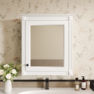 Wall Mounted Bathroom Storage Cabinet with Mirror & Adjustable Shelf, Medicine Cabinet - ModernLuxe