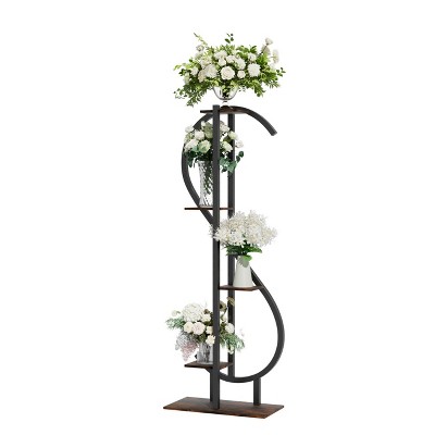 Artloge 5 Tiered Plant Stand Indoor 62" Tall Planter Shelf Vertical Flowers Pot Display Rack with Hook for Balcony Patio Lawn