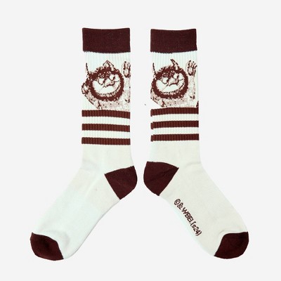 Men's Where the Wild Things Are Athletic Crew Socks - Off-White 6-12
