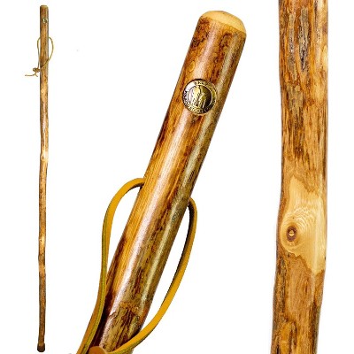 Brazos Rustic Wood Walking Stick, Hardwood, Classic Handle, for Men & Women, USA Made