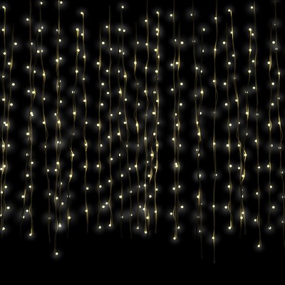 Northlight LED Multi-Function Micro Fairy Curtain Christmas Lights - Warm White - 10' Clear Wire - 3000ct