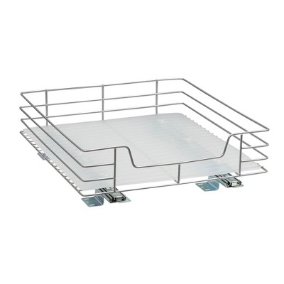 Household Essentials 15" Pantry Organizer Nickel: Steel Kitchen Storage, Cabinet Organizer, Spot Clean, 1-Year Warranty
