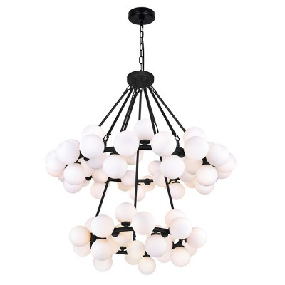 CWI Lighting,Arya 70 Light Chandelier With Black Finish