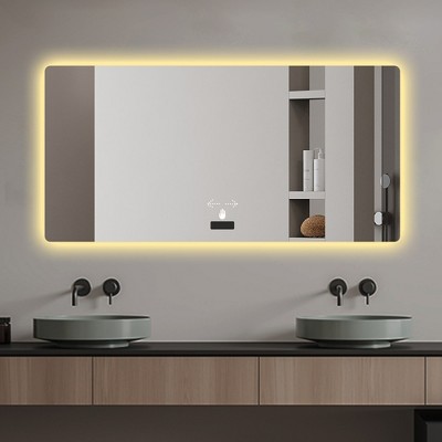 Whisen Rimless Touchable Bathroom Wall Mirror with Defogging Function