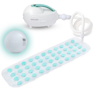 SereneLife Bubble Bath Mat Body Spa Massage with Heating Function - Waterproof Bath Light, Pillow, Remote Control