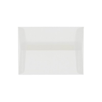 JAM Paper A6 Translucent Vellum Invitation Envelopes 4.75 x 6.5 Clear 25/Pack (13756)