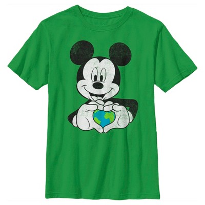 Boy's Disney Mickey Mouse Earth Heart T-Shirt