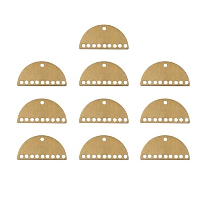 John Bead Beadwork Findings Half Moon with 10-Hole Gold Jewelry Finding, 30pcs