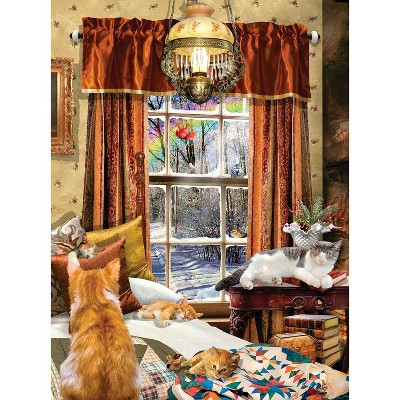 Sunsout Winter Cats 1000 pc Jigsaw Puzzle 35280