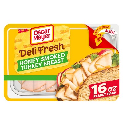 Oscar Mayer Deli Fresh Honey Smoked Turkey Breast Sliced Lunch Meat Family Size - 16oz