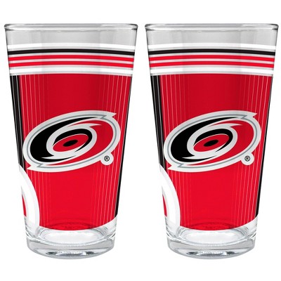NHL Carolina Hurricanes 2pc Pint Glass Set