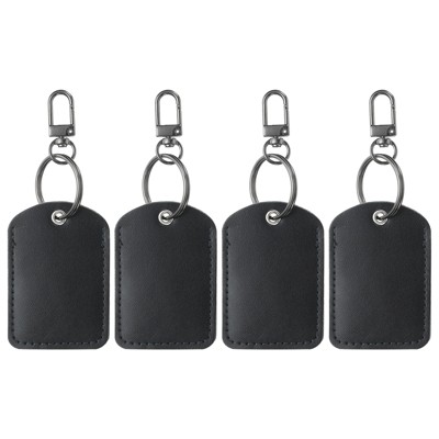 Unique Bargains Genuine Leather Lightweight Portable Keychain 4 Pcs