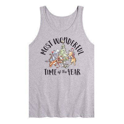 Men's - Winnie the Pooh - Christmas Most Wonderful Time of the Year Graphic Tank Top