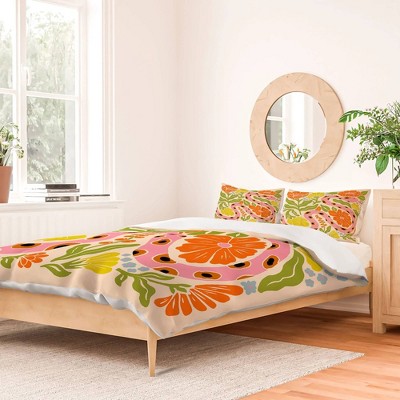 Deny Designs Jaclyn Caris Snake In The Garden King Duvet and Sham Set 3pc Set
