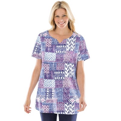 Woman Within 7-Day Notch-Neck Tunic
