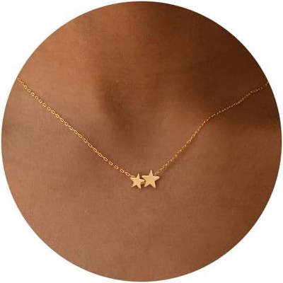 14K Gold Plated Dainty Necklace For Women: Softball/Volleyball/Sunflower/Bee/Butterfly Pendant, 16.5"+2" Ext Chain