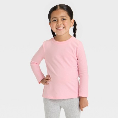 Toddler Girls' Long Sleeve Solid T-Shirt - Cat & Jack™