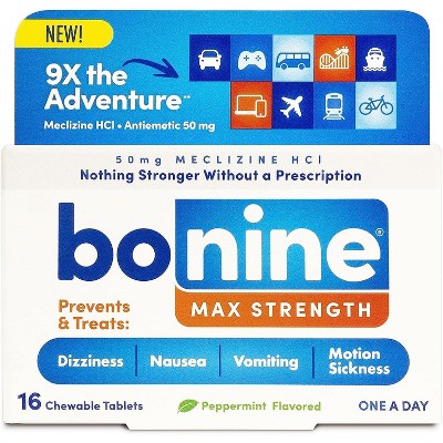 Bonine Max Strength 50mg, 16 Count