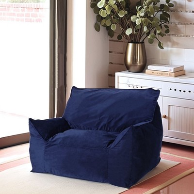 Christopher Knight Home Geoffrey Modern 43" Velvet Bean Bag Chair with Armrest