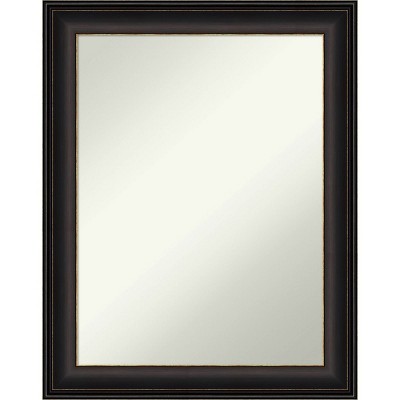 23" x 29" Non-Beveled Trio Oil Rubbed Bronze Wall Mirror - Amanti Art: Modern Rectangle, Includes Mount Hardware