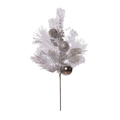 Transpac 22 Inch White Christmas Decorative Spray Artificial Stems for Holiday Decor