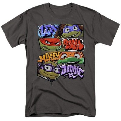 Men's Teenage Mutant Ninja Turtles: Mutant Mayhem Graffiti Names T-Shirt