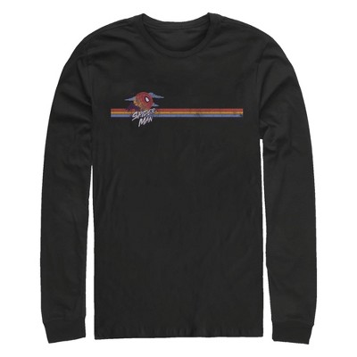 Men's Marvel: Spider-Man Spidey Retro Stripe Long Sleeve Shirt