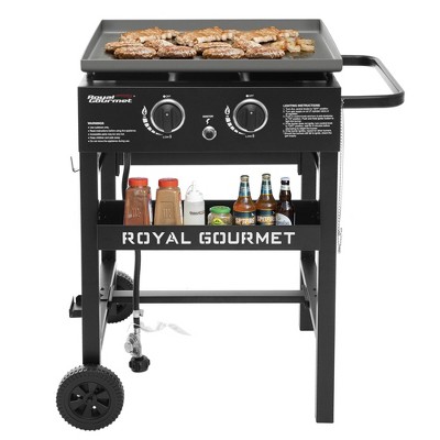 Royal Gourmet 2-Burner Flat Top Griddle 30000 BTU Gas Grill GB2000NTG Black