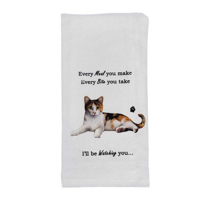 E & S Imports 26.0 Inch Calico Cat Kitchen Towel Everyday , Dog Puppy Paw (1PC)