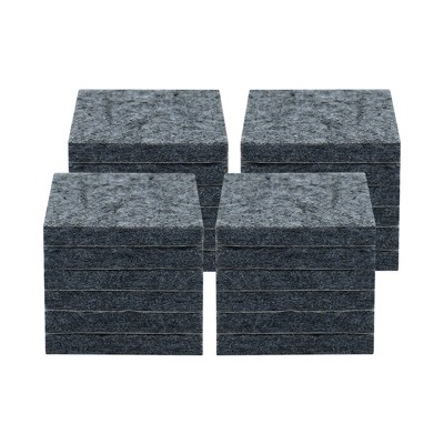 Unique Bargains Felt Self-stick Non-slip Anti-scratch Square Furniture Pads Gray 24 Pcs