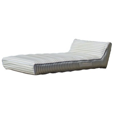 Sunnylife Luxe Lie-On Lounger - La Palma Sage Stripe - Inflatable Pool Float