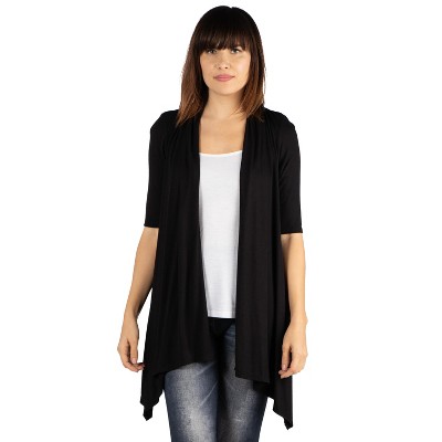 24seven Comfort Apparel Loose Fit Open Front Cardigan Vest