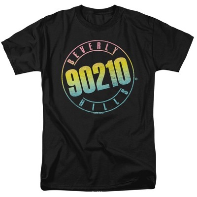 90210 Color Blend Logo Adult T-Shirt Black