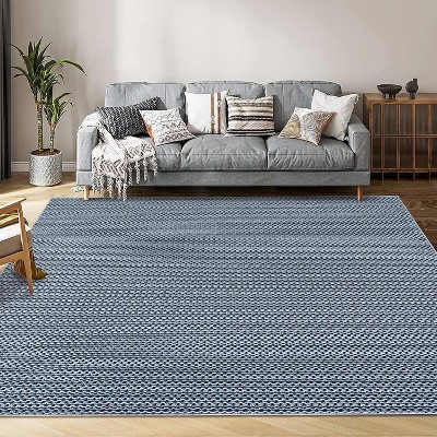 Non-Slip Indoor Carpet Stain Resistant Distressed Print Mat, Washable Durable Rug for Living Room Bedroom Kitchen Nursery
