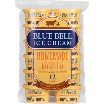Blue Bell Homemade Vanilla Ice Cream Cups - 36oz/12ct