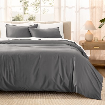 400 Thread Count Organic Cotton Sateen Duvet Cover and Sham Set by Bare Home