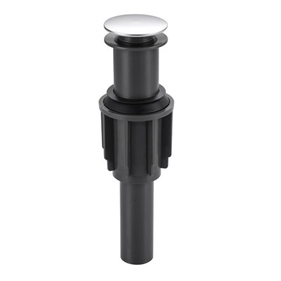 WOWOW Pop Up Drain without Overflow for Bathroom Faucet in Brushed Nickel