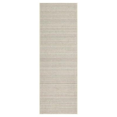 Modern Washable Rug Non Slip Kitchen Mat for Hallway Entryway Bathroom Laundry Dorm Indoor Contemporary Striped Carpet Bath Mat Beige