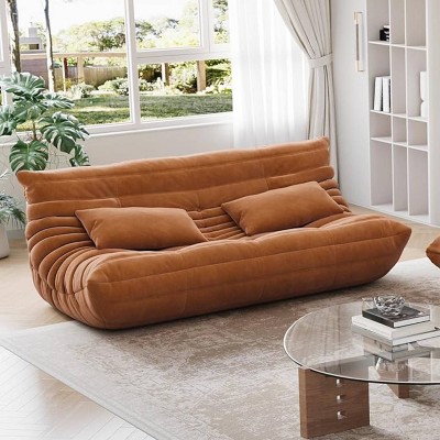GustoWave Upholstered Loveseat Bean Bag Couch for Living Room, Bedroom, Apartment