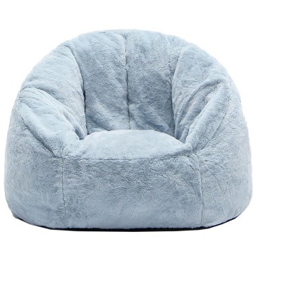 Itopfox Kids Mini Bean Bag Chair with Soft Faux Fur Cover, Foam Filled for Comfort, Includes Removable and Washable Cover Perfect for Children's Room