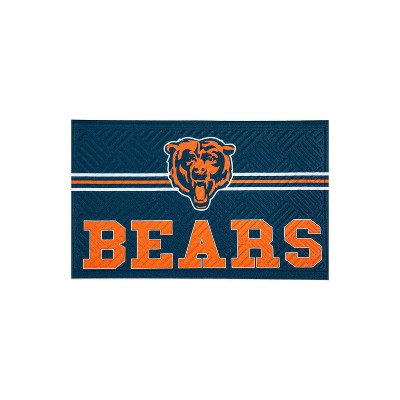 Evergreen NFL Chicago Bears Embossed Mat Cross Hatch Indoor and Outdoor Doormat