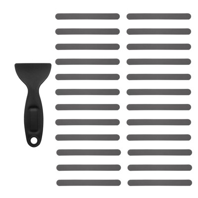 Unique Bargains PEVA Self Adhesive Strip Bathtub Stickers 20 Pcs with Scraper 7.9" x 0.8"