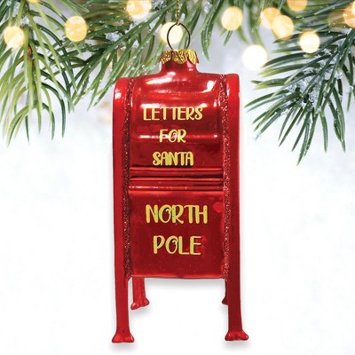 Letters for Santa Mailbox Glass Christmas Ornament| OrnamentallyYou