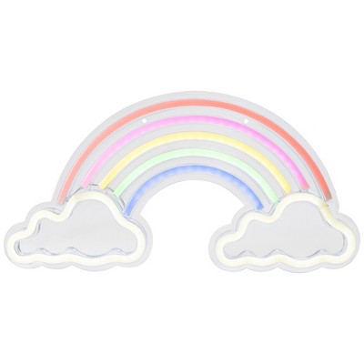 Northlight LED Rainbow and Clouds Neon Lighted Wall Art - 15.75"