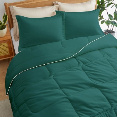 Peace Nest 3 Piece Reversible Silky Luxury Soft Satin Comforter with 2 Satin Pillowcases