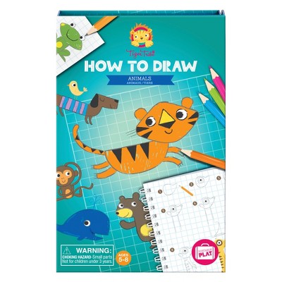 Tiger: How to Draw - Animals - Creative Artistic Set, Step-by-Step Guide, Color Pencils, Art Sketch Pad, Store Inside Case, Ages 5+